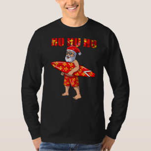 Camiseta Ho Ho Papais noeis Surfboard Havaiana Surf Natal I