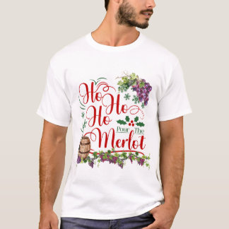 Camiseta Ho Ho Pôr A Vinha De Uva Merlot