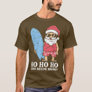 Camiseta Ho Ho, que precisa de Papais noeis de surfe de nev