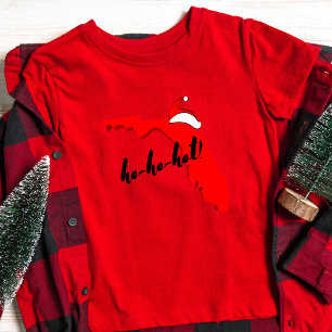 Camiseta ho-ho-quente! Feliz Natal Feriado do Estilo da Fló