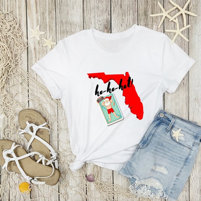 Camiseta ho-ho-quente! Feliz Natal Feriado do Estilo da Fló (Criador carregado)