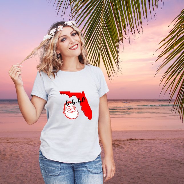 Camiseta ho-ho-quente! Feliz Natal Feriado do Estilo da Fló (Criador carregado)