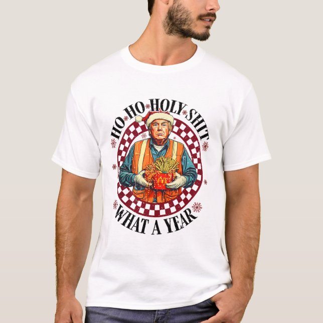 Camiseta Ho Ho Sagrado Que Trump De Um Ano - Trump Ganhou 4 (Frente)