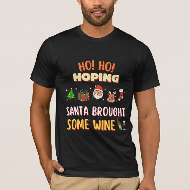 Camiseta Ho Hoping Engraçado Especial de Natal (Frente)