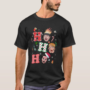 Camiseta Ho Hos Sozinho Natal Em Casa Xmas Pajamas Hol