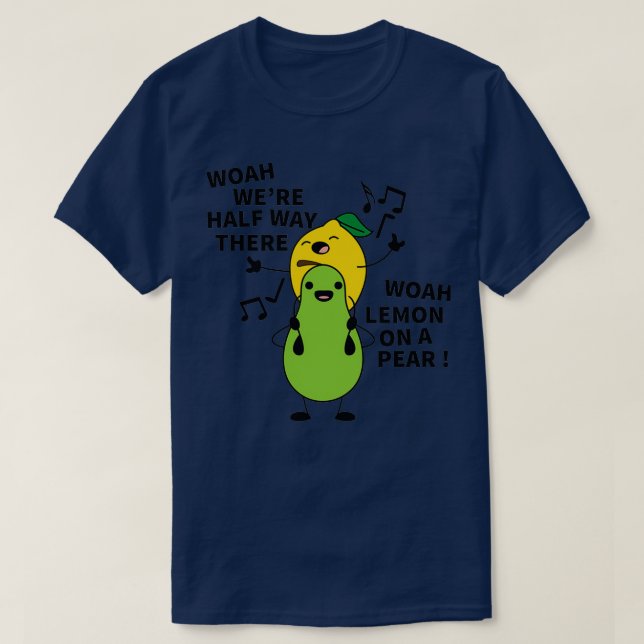 CAMISETA HOAH ESTAVA MEIO LÁ COM LEMÃO EM UM PEAR (Frente do Design)