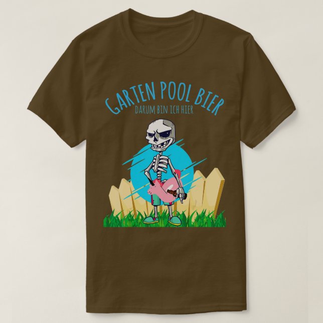 Camiseta Hob de Garden Piscina Lifeguard Beer (Frente do Design)