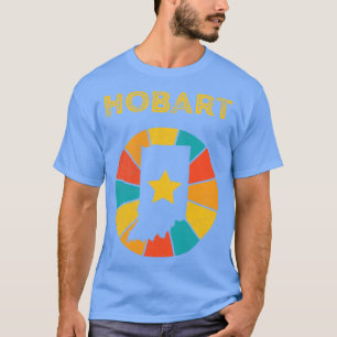 Camiseta Hobart Indiana Vintage angustiou Souvenir 1