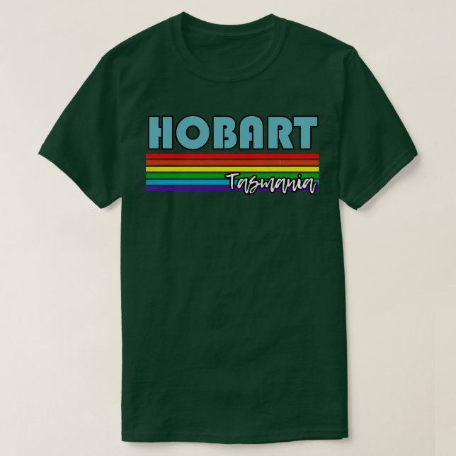 Camiseta Hobart Tasmânia Pride Hobart Dão LGBT Dúvida LGBT (Frente do Design)