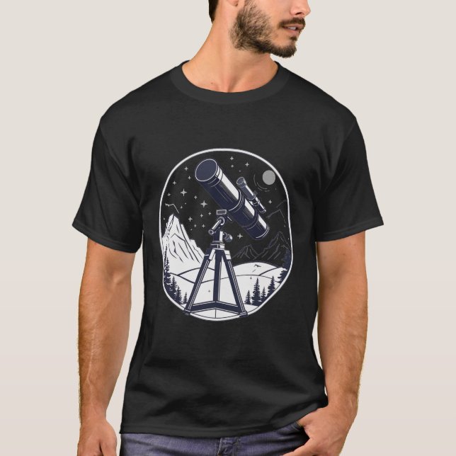 Camiseta Hobby astronômico do telescópio Starging (Frente)