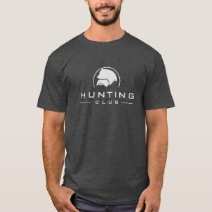 Camiseta Hobby De Caça E Pesca Com Logótipo De Urso