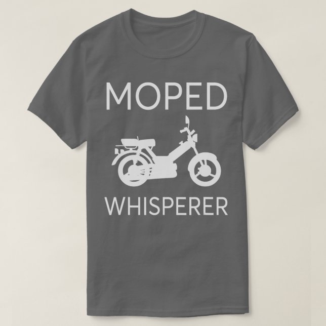 Camiseta Hobbyist do Patinete Mochute com Sussuro Moped (Frente do Design)