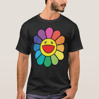 Camiseta Hobicore - Flor Arco-Íris Sorridente