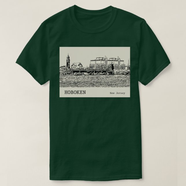Camiseta Hoboken New Jersey 2 (Frente do Design)