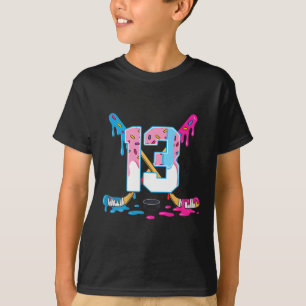 Camiseta Hockey 13 Anos Sorvete Gotejamento 13º Aniversário