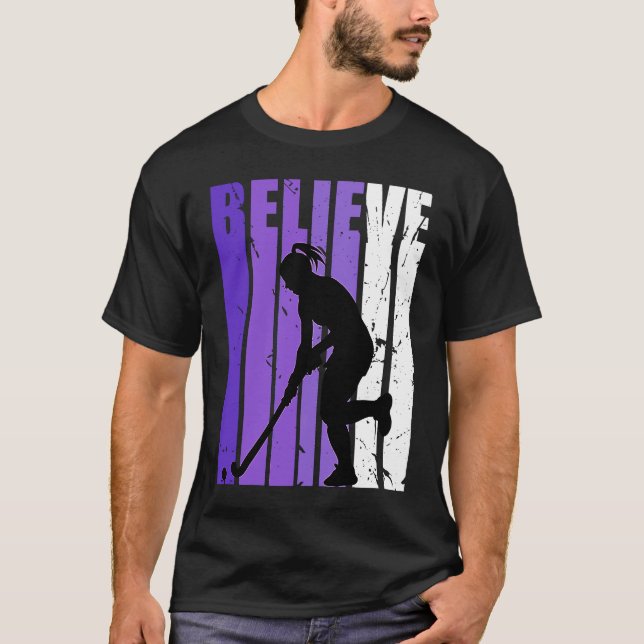 Camiseta Hockey Believe Silhouette Colorful Purple (Frente)