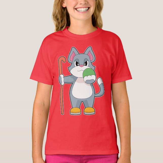 Camiseta Hockey com campo de gato (Frente)