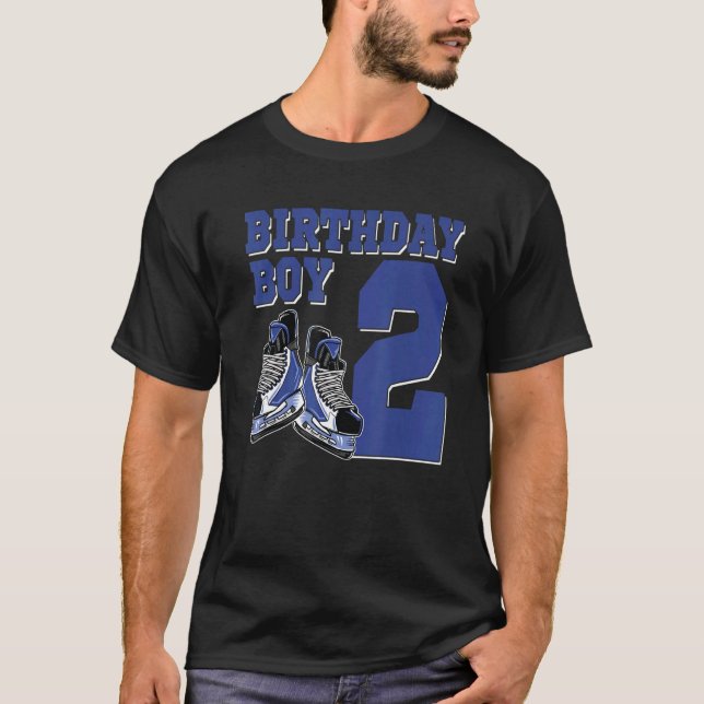Camiseta Hockey com gelo com 2 anos de idade Presumiu Festa (Frente)