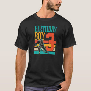 Camiseta Hockey Com Gelo De 3 Anos Presente aniversário de