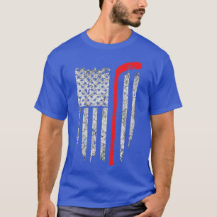 Camiseta Hockey com Hockey da Bandeira Americana