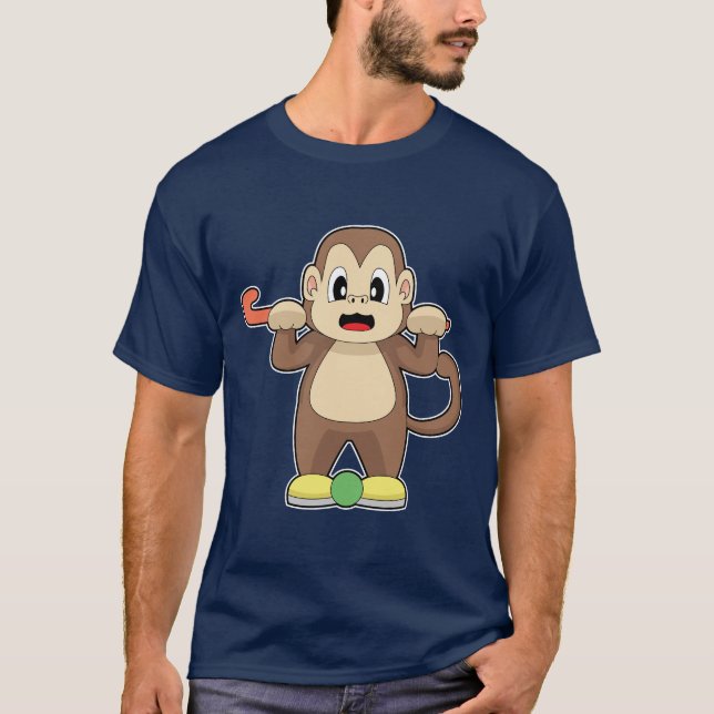 Camiseta Hockey com macaco (Frente)