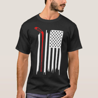 Camiseta Hockey com Roupa de Hockey com Bandeira Americana1