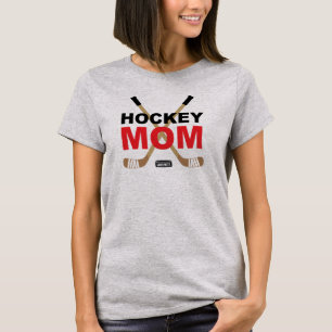 Camiseta Hockey da mãe com palitos vermelhos