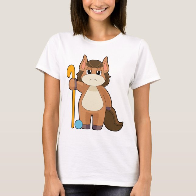 Camiseta Hockey de campo com cavalos (Frente)