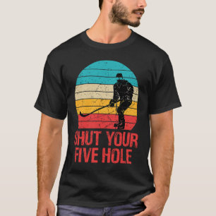 Camiseta Hockey fecha seu anos 80 de 5 Buracos Retro Vintag
