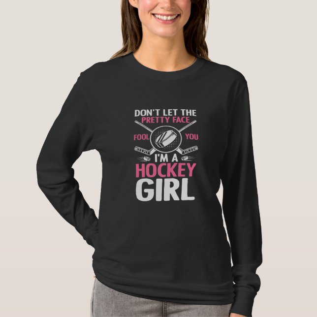 Camiseta Hockey Girl Saying Hockey Player (Frente)