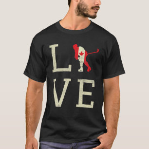 Camiseta Hockey Love Canada Day Mapeando Ortodia Bandeira C