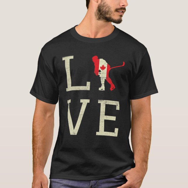 Camiseta Hockey Love Canada Day Mapeando Ortodia Bandeira C (Frente)