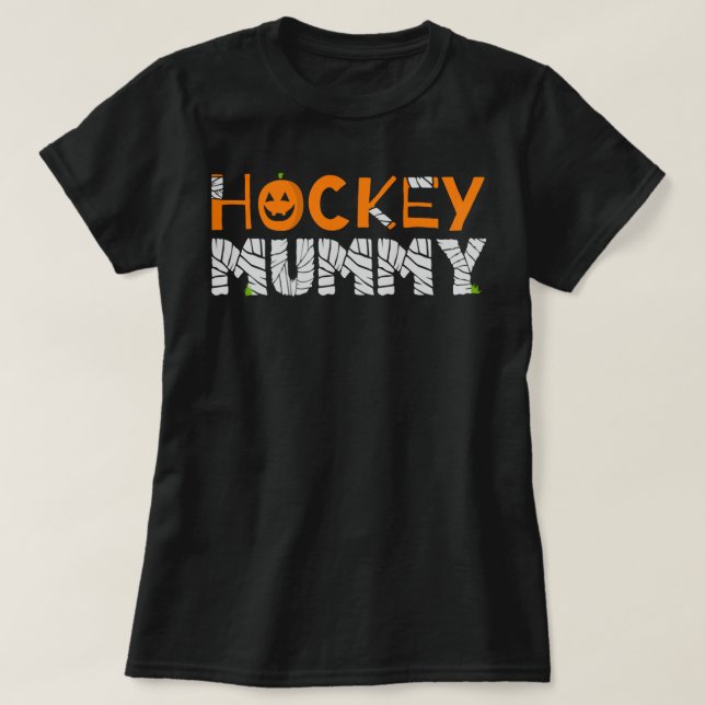 Camiseta Hockey Mãe Halloween Shirt Hockey Mummy Classic T (Frente do Design)