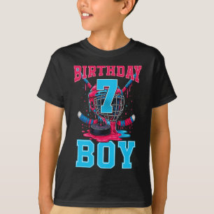 Camiseta Hockey Menino de 7 Anos Sorvete Drip 7º Aniversári