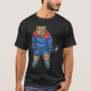 Camiseta Hockey no gelo Stick de hóquei no gelo do urso