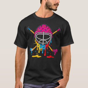 Camiseta Hockey Sorvete Gotejamento Meninos Meninas Hóquei