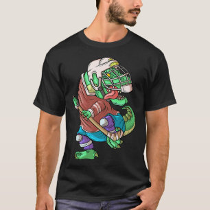 Camiseta Hockeysaurus Crianças T-rex Dinossauro Com P