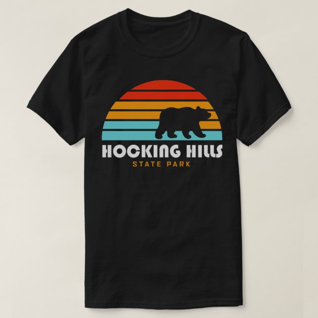 Camiseta Hocking Colinas State Park Bear Sunset (Frente do Design)