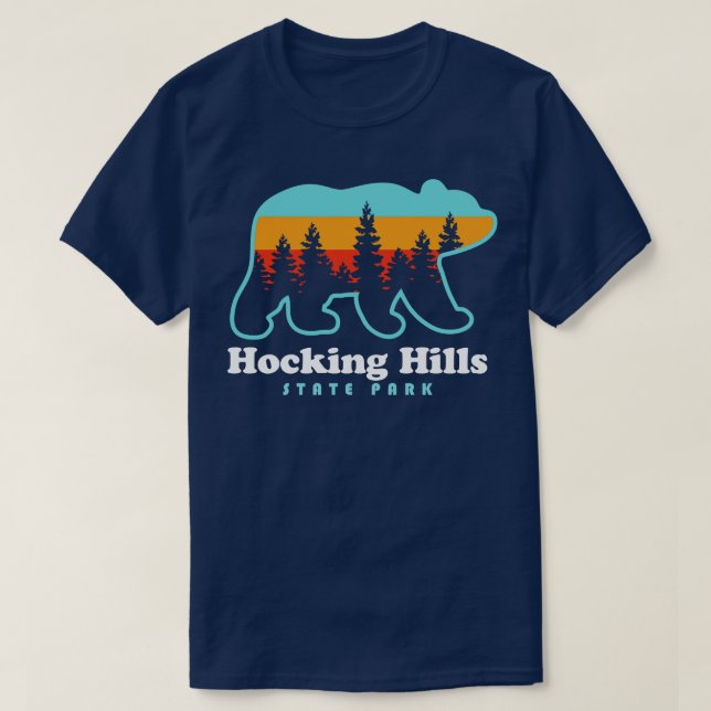 Camiseta Hocking Colinas State Park Ohio Bear (Frente do Design)
