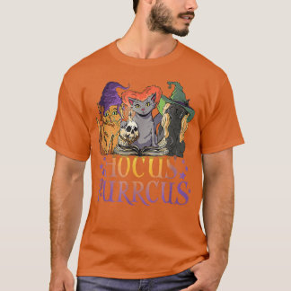 Camiseta Hocus Purrcus Halloween Bruxas Gatos Engraçados Pa