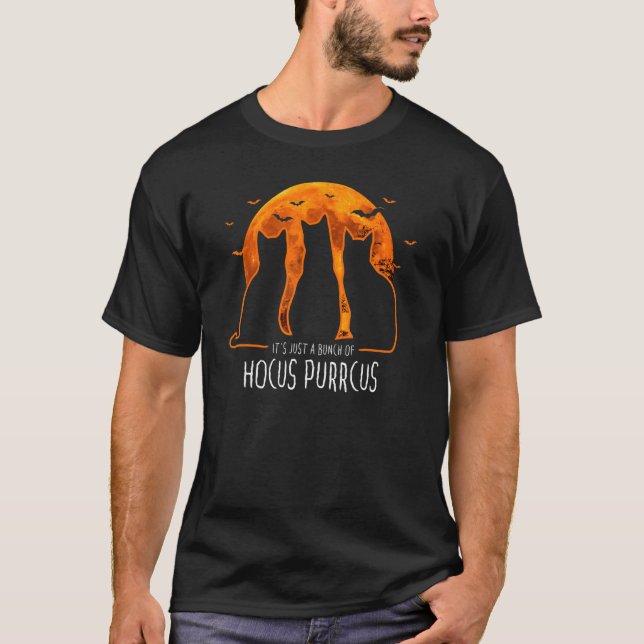 Camiseta Hocus Purrcus Halloween Bruxelles Cats Parody 1 (Frente)