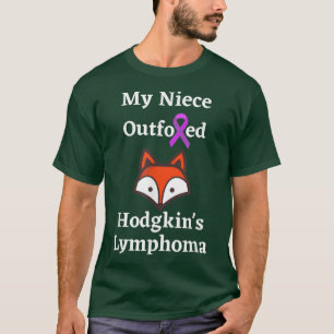 Camiseta Hodgkins Linfoma Sensibilização Fox Niece Cancer S