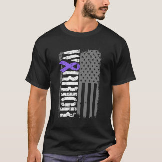 Camiseta Hodgkins Linfoma Warrior American Flag