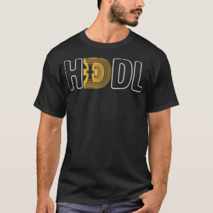 Camiseta Hodl Dogecoin Gold presente de arte da tipografia