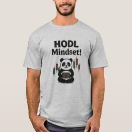 Camiseta HODL Mindset Panda - Motivação de Negociação de Cr