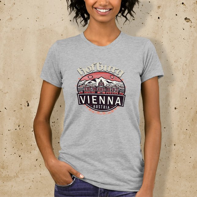 Camiseta Hofburg em círculos Ajustado fino feminino (Criador carregado)