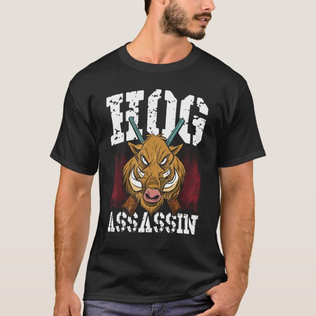 Camiseta Hog Assassin Hog Hunting Wild Boar Hunter (Frente)