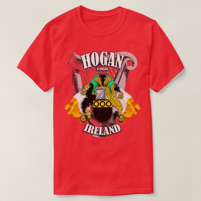 Camiseta Hogan Family Name Inglês e Irlandês (Frente do Design)
