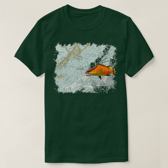 Camiseta Hogfish em um gráfico (Frente do Design)