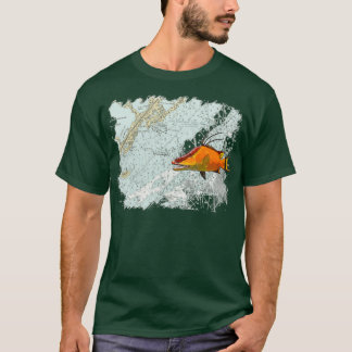Camiseta Hogfish em um gráfico